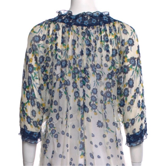 Diane Von Furstenberg Silk Blouse Size 4 - Picture 3 of 3